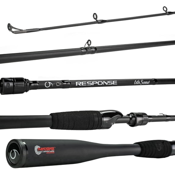 6th Sense Response Series Fishing Rod Casting & Spinning Rod with 24 ...