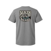 6th Sense Summit Shield Graphic T-Shirt for Men, Soft Cotton-Poly Blend Crew Neck Tee, Athletic Modern Fit