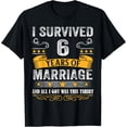 thumbnail image 1 of 6th Wedding Anniversary shirt Couples Husband Wife 6 Years T-ShirtMen's and women's gift, black and white T-shirt, size: Extra large S-4XL, 1 of 4