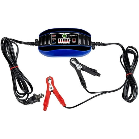 6v/12v 2 Amp 3-Stage Microprocessor Controlled Automatic Battery Charger - Great for Charging Motorcycle, Power Sport and Boat Batteries as Well as maintaining RV and Other high-Drain Batteries