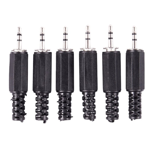 6x 2.5mm Stereo Male Plug DIY Solder Headphones Audio Connector