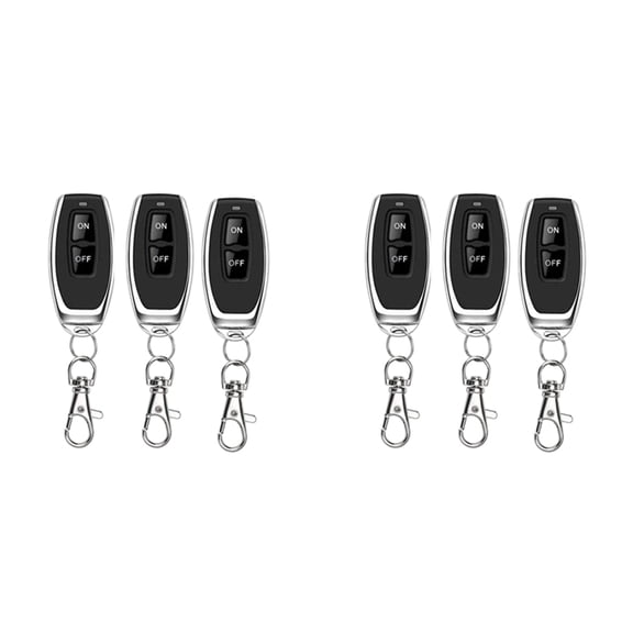 6x  433MHz Wireless Remote Control Switch for 220V 30A Relay Lighting Dust Collector Pump Motor Fan & More