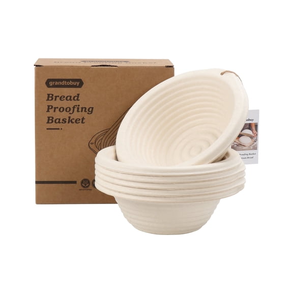 6-Pack 7.5inch Round Bread Proofing Basket with 30 liners for Sourdough