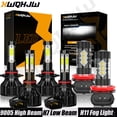thumbnail image 1 of 6x 9005 H7 H11 LED Headlight Bulbs Kit + Fog Light High Low Beam Super Bright White 6000K Combo, 1 of 16