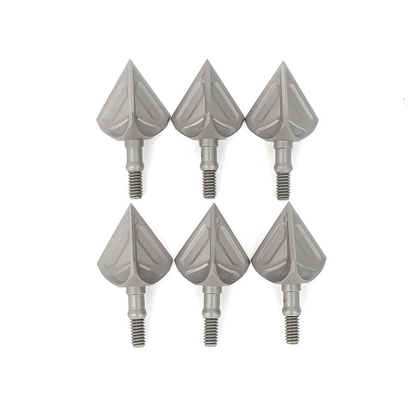6x Archery Broadhead 100 Grain Arrow Tips Hunting Arrowhead Recurve Bow Shooting