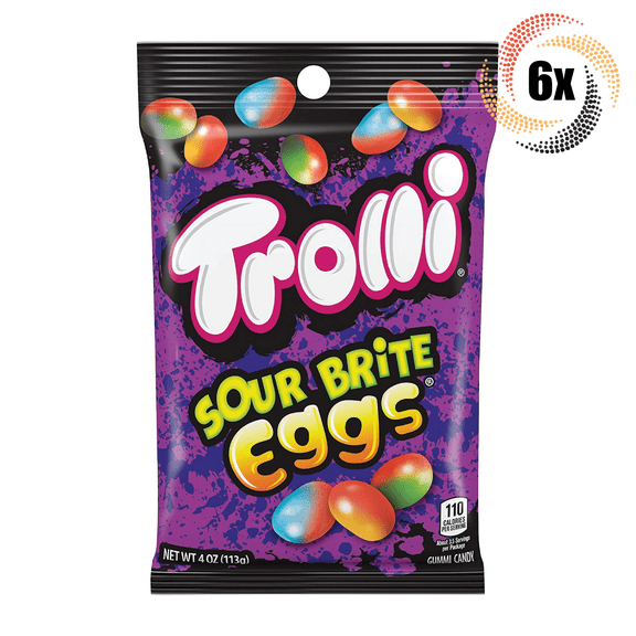 6x Bags Trolli Sour Brite Eggs Gummi Candy | 4oz | Fast Shipping!