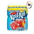 6x Canisters KoolAid Tropical Punch Powdered Drink Mix Caffeine Free