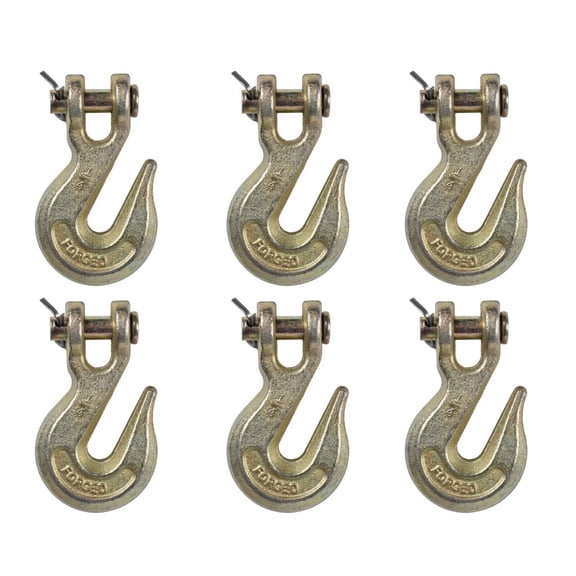 6x Clevis Grab Hook Tow Chain End G70 1/4" Flatbed Trailer Tie Down Hauling Rig