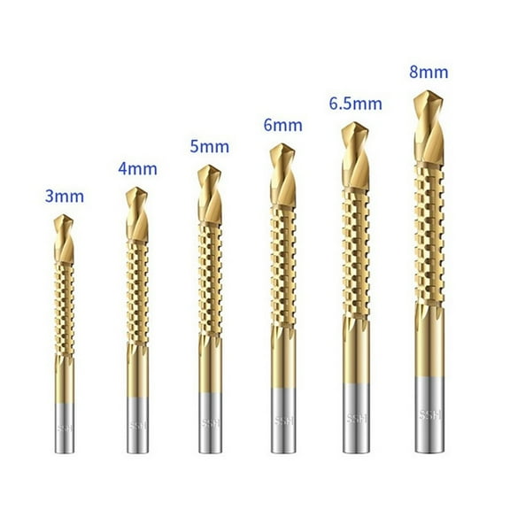 6x Drill Bit HSS Spiral Screw Punching Slotting Hole Cutting 38mm New