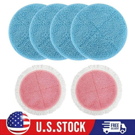 6x Electric Spin Mop Pads for Floor Cleaning, 7.28'' Spin Replacement Mop Pads