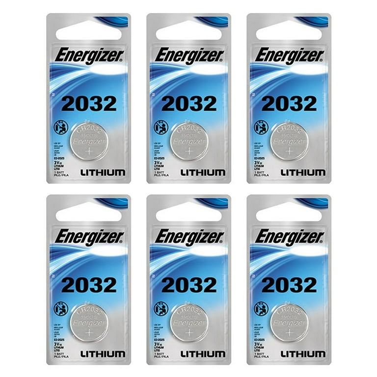 6x Energizer CR2032 Batteries 3v Lithium Carded Coin Button Battery FRESH