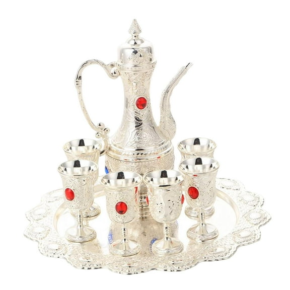 6x Europe Russian Set with Serving Tray Drinking Cups Wedding