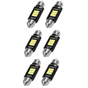 6x Extremely Bright 400 Lumens 3020 Chipset Canbus Error Free LED Bulbs for Interior Car Lights License Plate