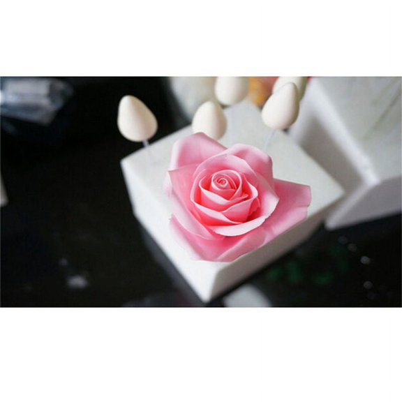 6x Fondant Cake Sugar Craft Decor Cookie Rose Flower Mold Gum Paste Cutter Tool