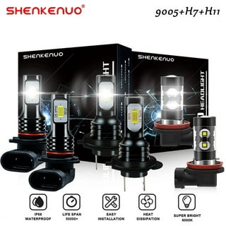 Combo H7+H11+H11 LED Headlight Kit Mini Bulbs High Low Beam Fog Light HID  6000K 