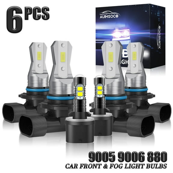 6x For Oldsmobile Aurora 1995-2003 9005 9006 880 Headlight & Foglight LED Bulb Easy Install Canbus Ready