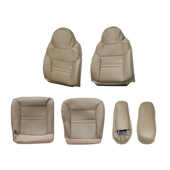 6x Front Bottom & Top Back Leather Seat Cover Set for Ford Excursion Limited Easy to Clean Replacement for Worn-Out Seats