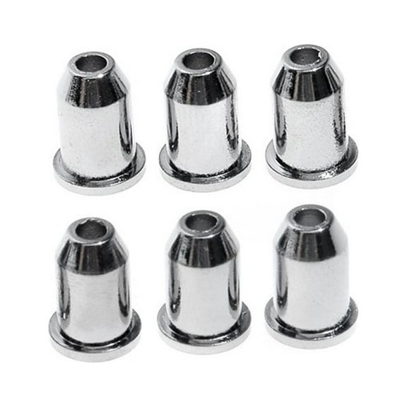 6x Guitar String Ferrule Guitar String Cap Mounting Buckle Through Body Ferrules