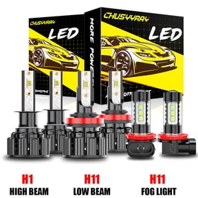 6x H1 + H11 + H11/H9 LED Headlights 6000K Hi-Lo Beam Fog Light Plug&Play For Ford Focus 2012-2018