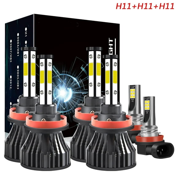 6x H11 High&Low Beam+Fog Light for Buick Verano 2012-2017 LED Headlight Bulbs White 6000K