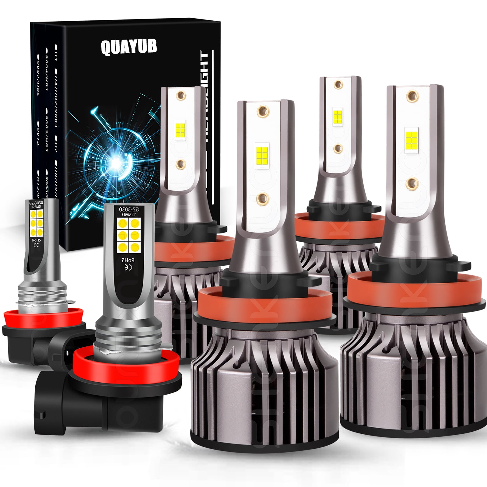 6x LED Headlight Fog Light Bulbs 6000K/8000K For Nissan Rogue 14
