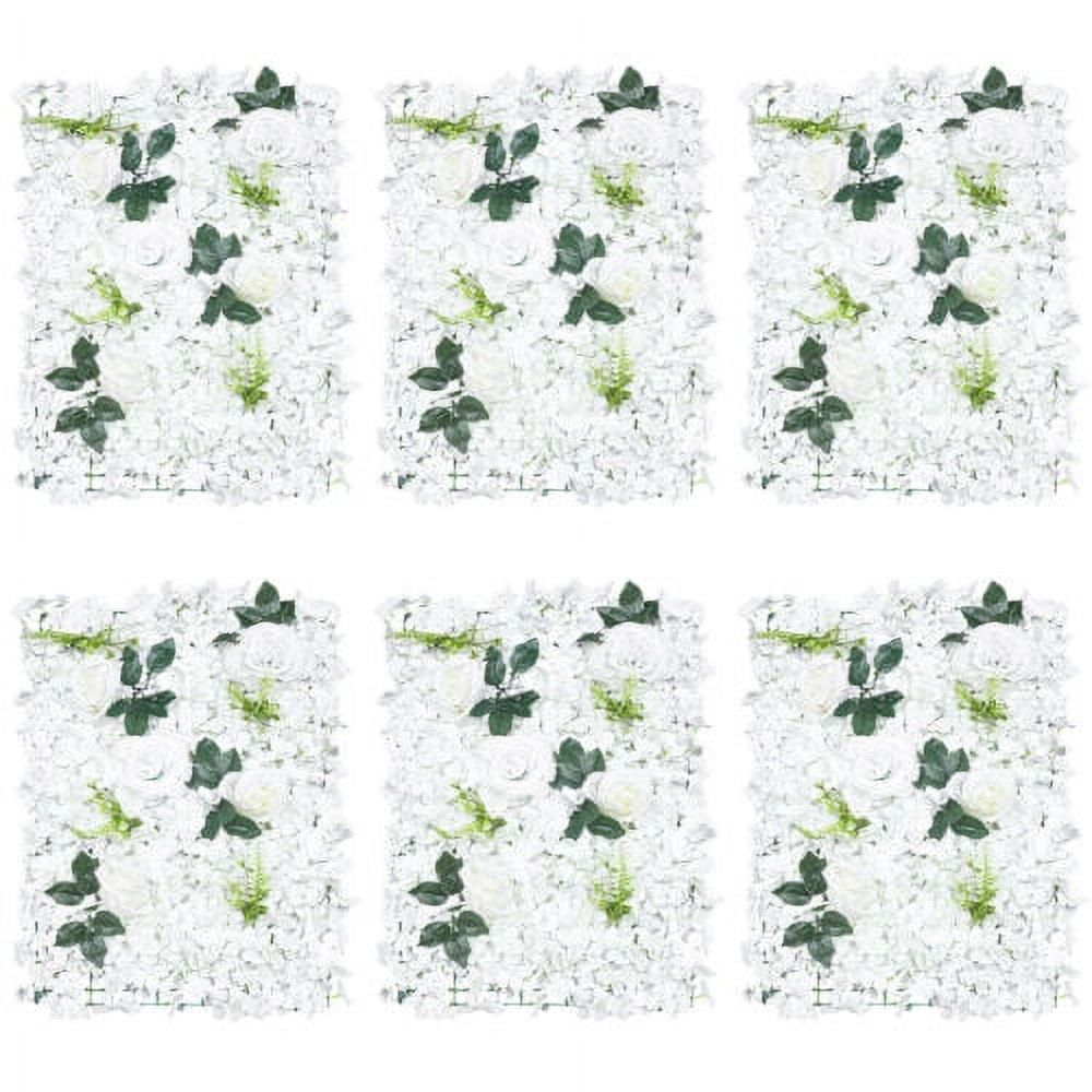 6x Hydrangea Rose Flower Wall Panel Wedding Party Backdrop Home Decor