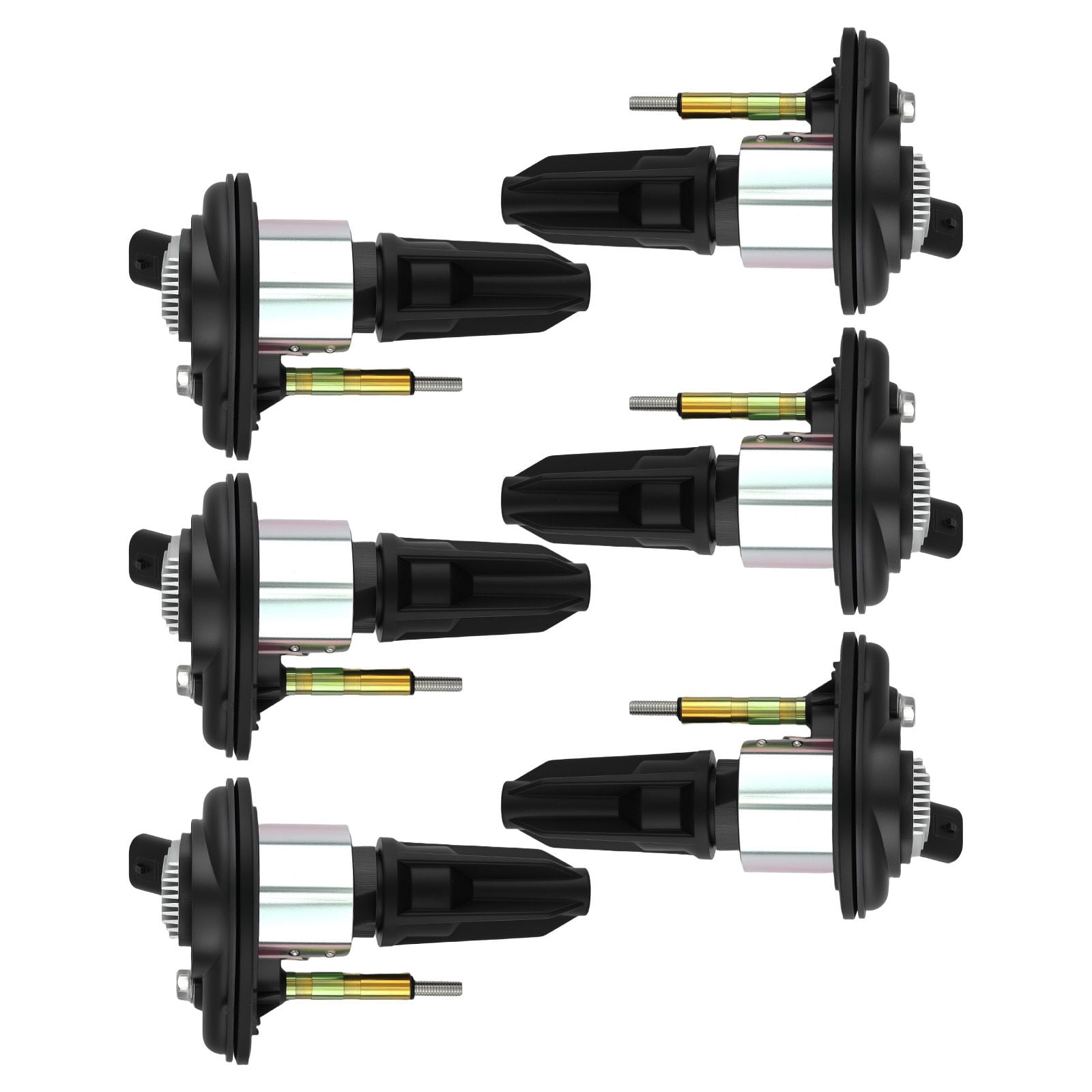 6x Ignition Coil Pack Set for Chevrolet Trailblazer GMC Envoy Isuzu Ascender 4.2L V6, replaces GN10114 UF303 12568062 19300921, Black Electronic Engine Head Mount Coils