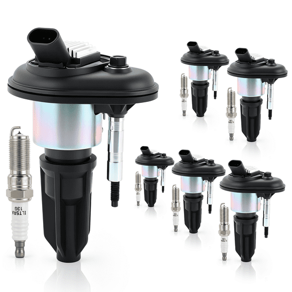 6x Ignition Coils & Iridium Spark Plugs for 2002-2005 Chevrolet Trailblazer GMC Envoy Buick Rainier Isuzu Ascender, 4.2L L6 UF303 LTR5GP 12570616, Engine Ignition System Replacement