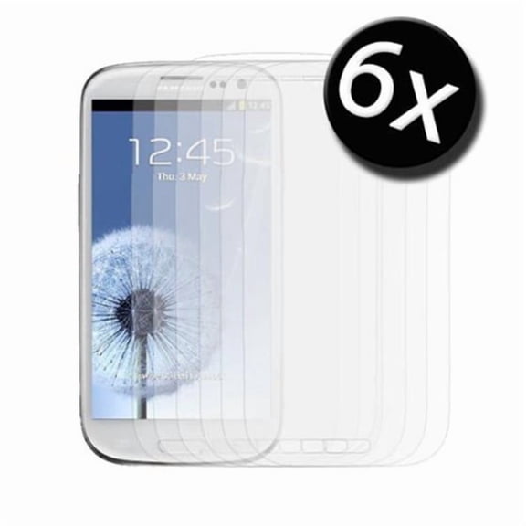 6x LCD Screen Protector Includes Microfibre Cleaning Cloth i9300 Galaxy SIII,6x LCD Screen Protector
