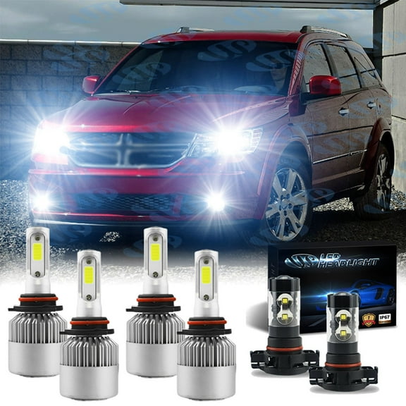 6x LED Bulbs Combo For Dodge Journey 2010-2018 Headlights Fog Lights 6Pc 6000K