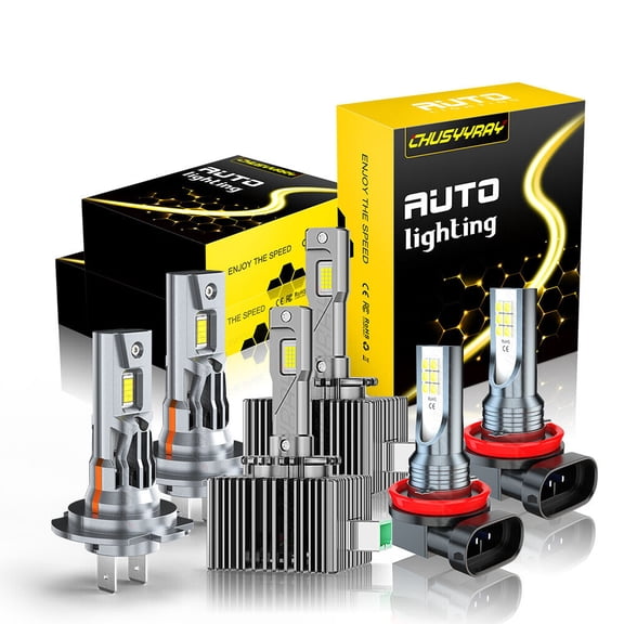 6x LED HID Headlight High Low+Fog Light Bulb For Hyundai Genesis Coupe 2013-2016