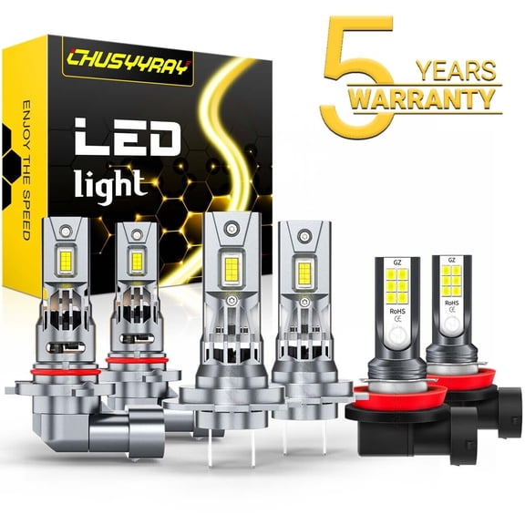 6x LED Headlight High/Low+Fog light Combo Bulb Fit for Suzuki Grand Vitara 2006-2013