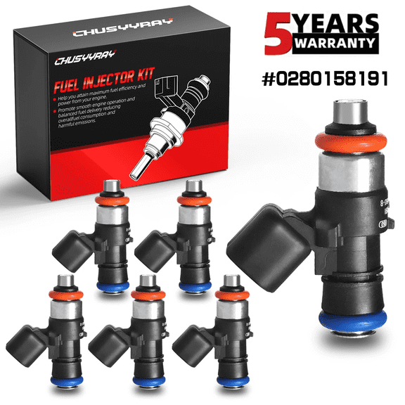 6x New Fuel Injectors for 2013-2017 Ford Police Interceptor Utility 3.7L