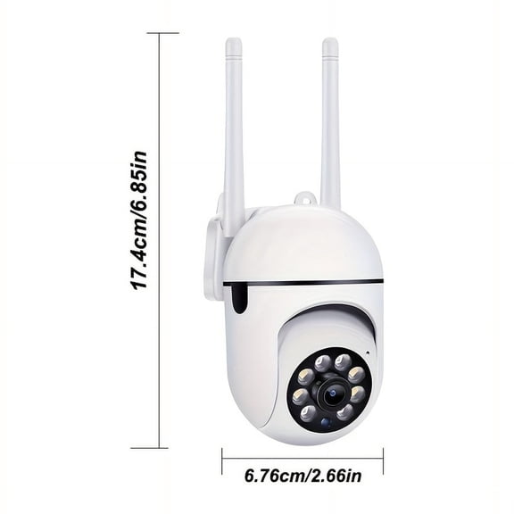 6x PTZ Dome Cameras with Night Vision, Two-Way Audio, Wi-Fi, App Control, Motion/Audio Alerts, Remote View, Pan-Tilt-Zoom, IP54