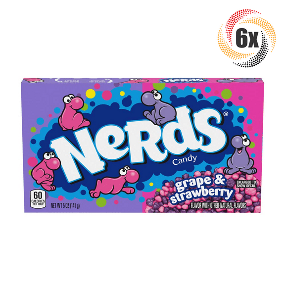 6x Packs Nerds Grape & Strawberry Theater Box Hard Candy 5oz Fast Free Shipping!
