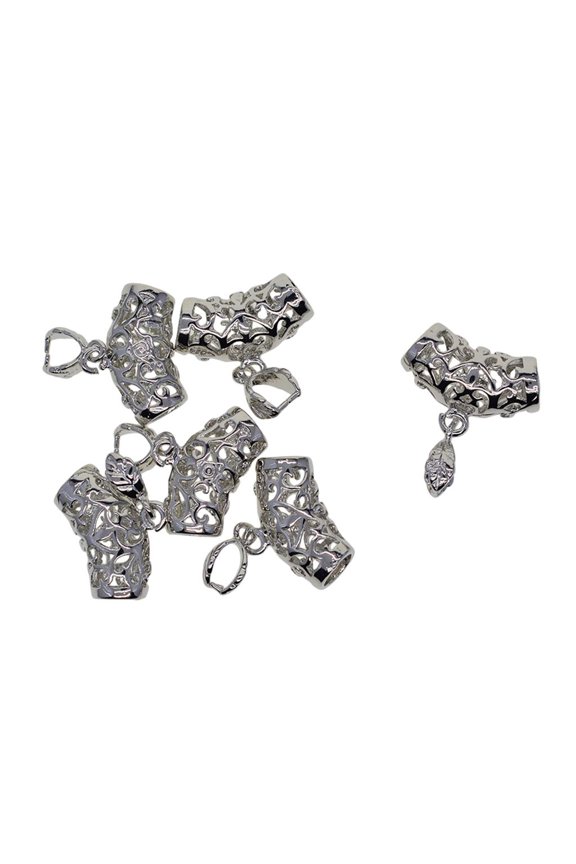 6x Pinch Bails DIY Findings Bail Pinch Clasp Connectors Bails For Pendants Decor