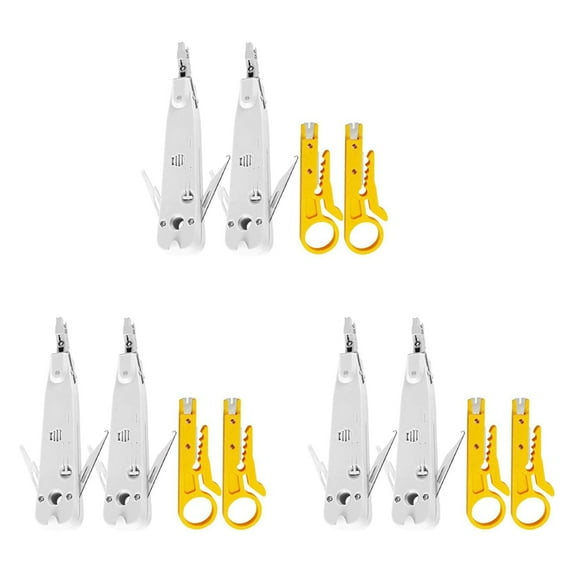 6x Punch Down Tool RJ45 RJ11 Cat5E Cat6 Network Phone Cable Socket Impact Terminal Insertion Tools