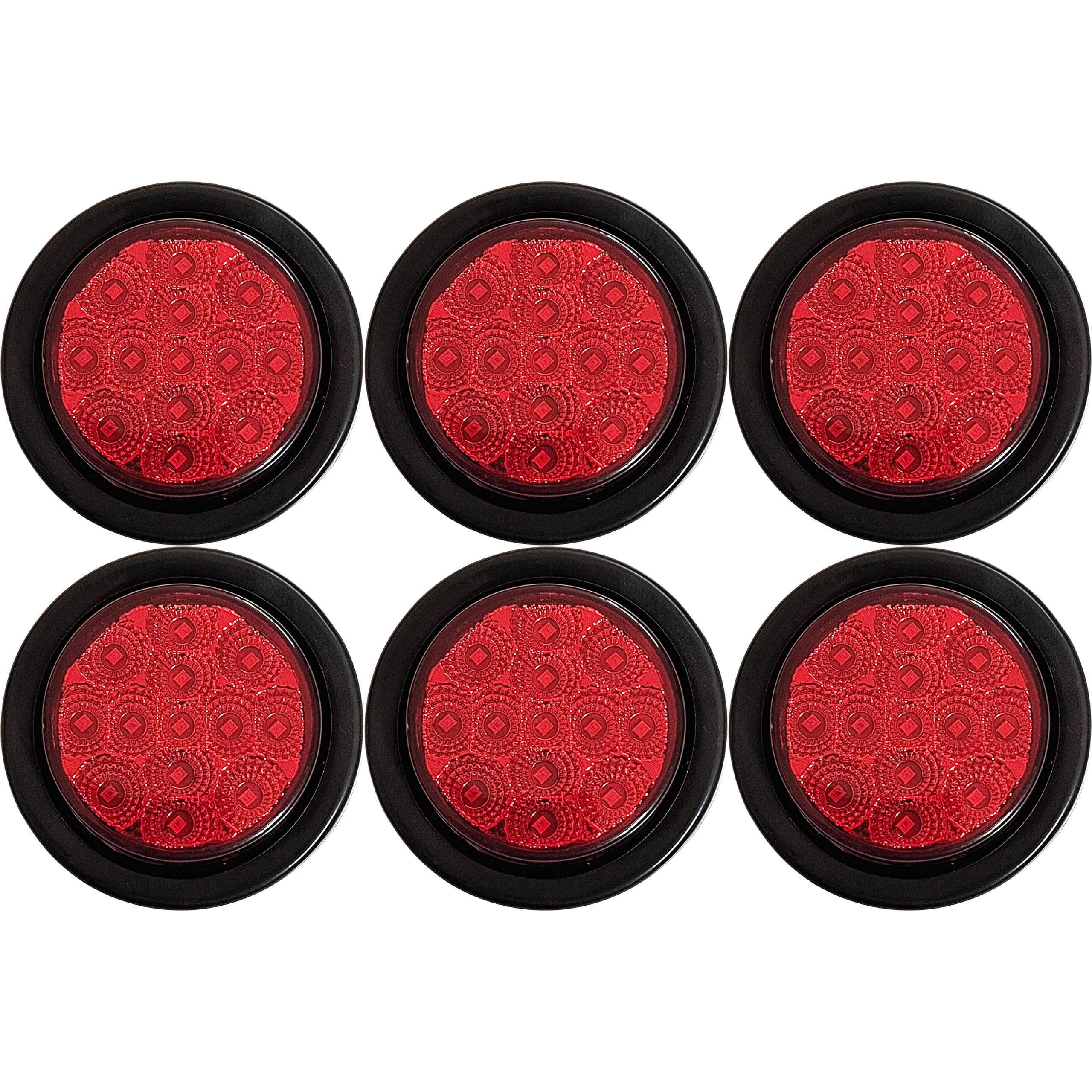 Led Light Kit Round 6x Red 2.5