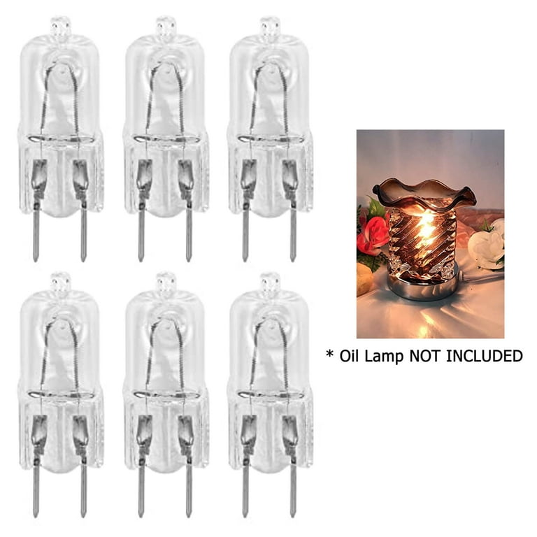AllTopBargains 6X Replace Bi Pin Halogen Light Bulb Electric Diffuser Oil Warmer Lamp 120V 25W