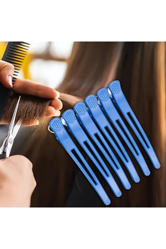 6x Salon Hair Sectioning Clips Duckbill Hair Clips Professional Alligator Hair Barrettes Hair Pins for Styling Sectioning Salon Home Women Men Blue