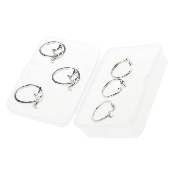 6x/Set Crochet Tension Rings Adjustable Crochet Loop Rings Cats Ear Crochet Rings Knittings Supply for Crocheters
