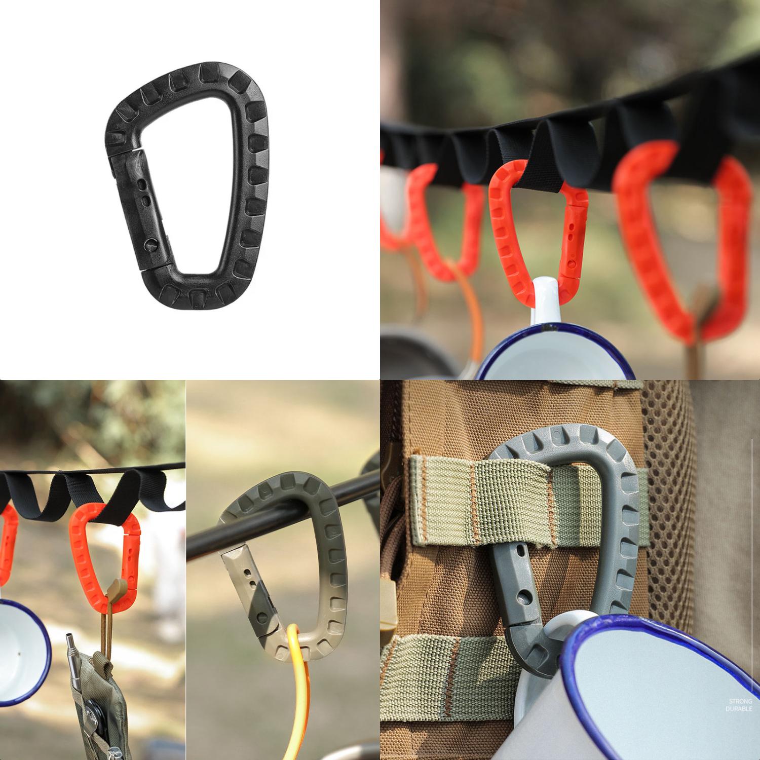 6x Tactical Carabiner Carabina Karabiner Clip Plastic Cadet Hiking