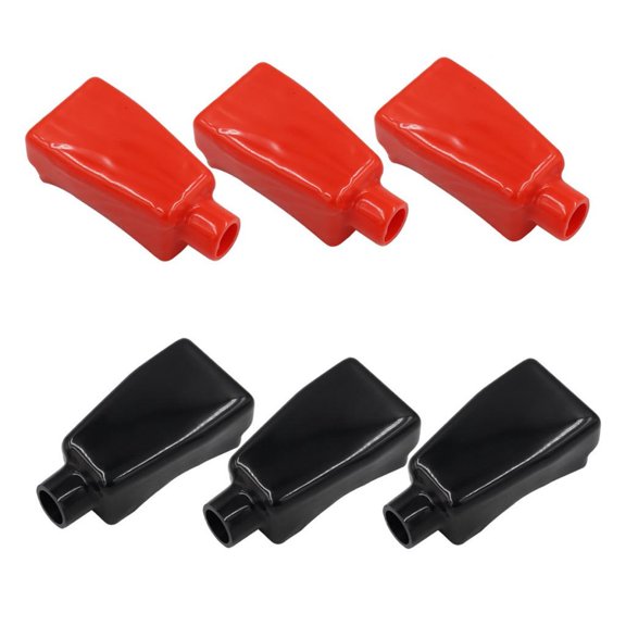 6x Terminal Covers Terminal Protective Caps Replacement PVC Insulating Protector Covers Universal for Motorcycle RV Boat Trucks