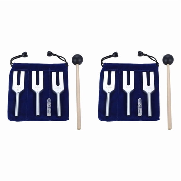 6x Tuning Forks Set 4096 Hz 4160 Hz 4225 Hz for Sound Healing, Musical Instrument, Sound Vibration Tools, C