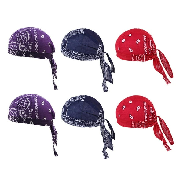 6x Women Mens Turban Hat Soft Chemo Cancer Caps Headscarf Cover Skull Headwear