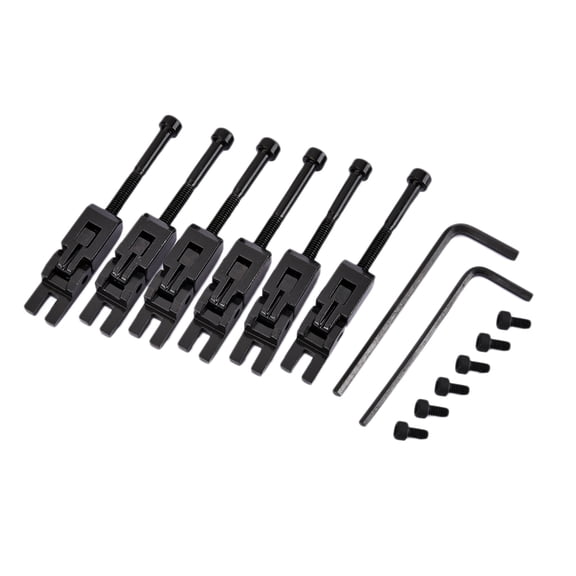 6x code saddle 6x screw 2x hex wrench-Black