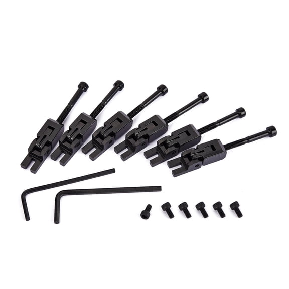 6x code saddle 6x screw 2x hex wrench-Black