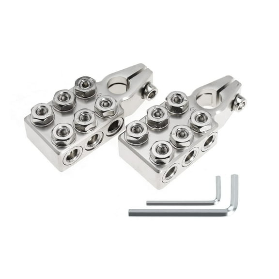 6AWG Battery Post Terminal Connector 12Way 1/0 2 4 8AWG Gauge Positive Negative