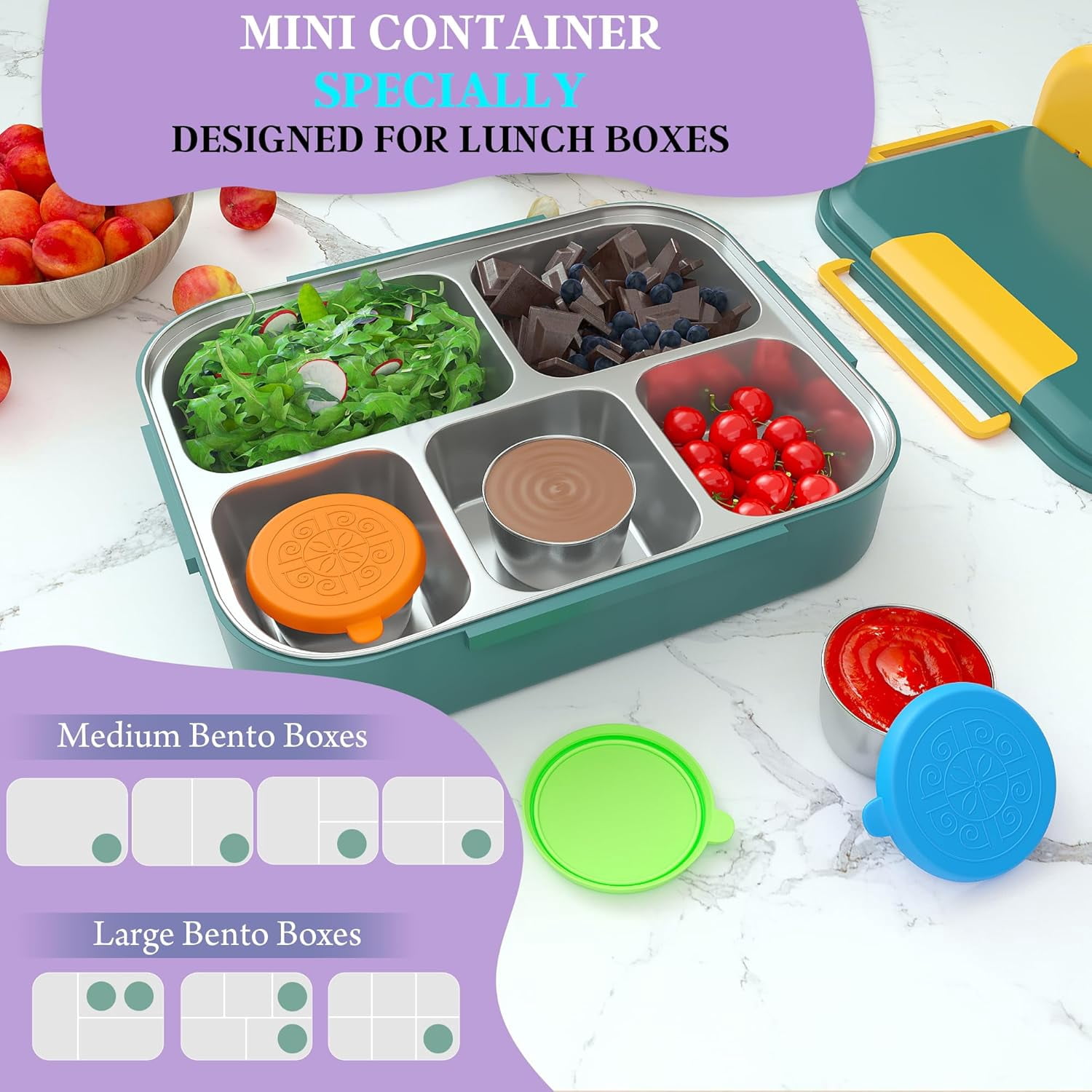 6x1.6 Oz Salad Dressing Containers With Lids, Small Leakproof Reusable ...
