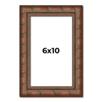 6x10 Dark Brown Bamboo Real Wood Picture Frame Width 1.5 inches | Interior Frame Depth 0.5 inches |